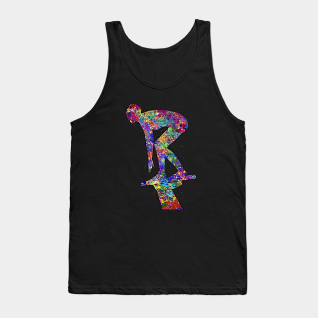 Swimmer girl watercolor Tank Top by Yahya Art